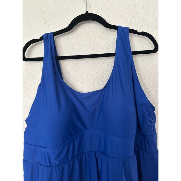 Torrid Wireless Long Length Scoop Dress With Brief Blue Size 4X - Picture 4 of 12